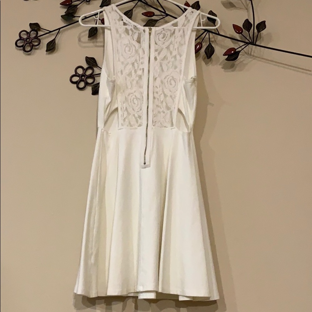 Lace back skater dress